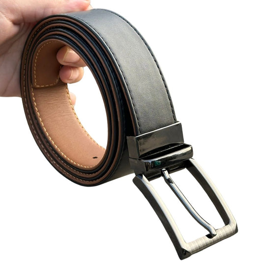 2 in 1 Black Mustard Leather Belt